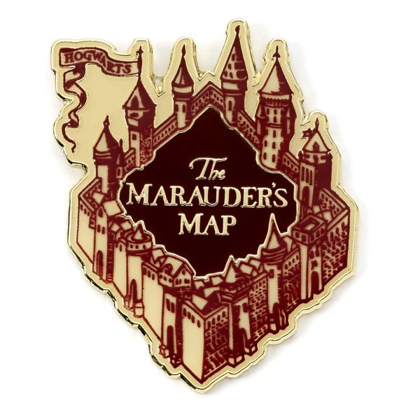 New Harry Potter Marauders Map Pin Gold Plated (England) - Picture 1 of 4